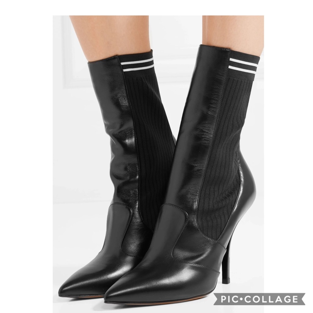 FENDI Rockoko Boots in Black Sz 39 NEW IN BOX